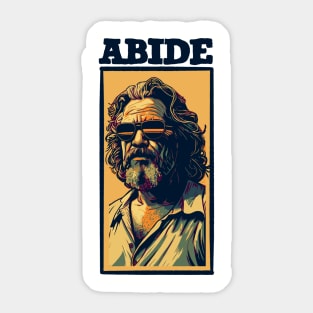 Abide - Vintage The Big Lebowski The Dude Street Art Design Sticker